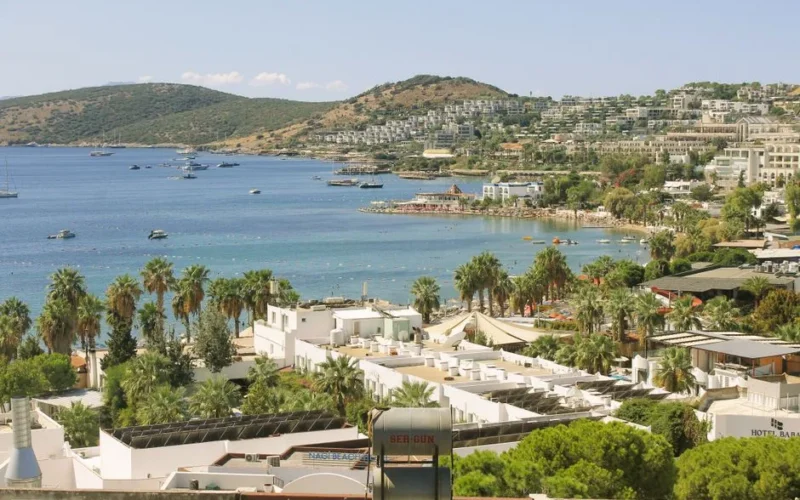 Beautiful coastal landscape of Bodrum, Turkey showcasing summer vibes and turquoise waters.