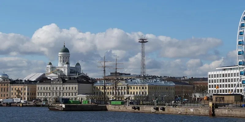 panorama miasta helsinki, helsinki, natura, katedra, diabelski młyn, wody, zatoka, niebo, miasto, molo, architektura, chmury, finlandia
