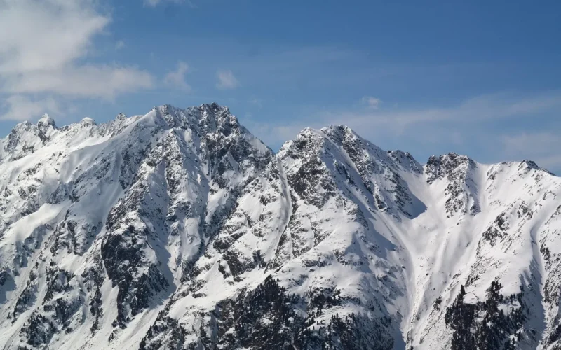 góry, alpy, natura, zima, ischgl