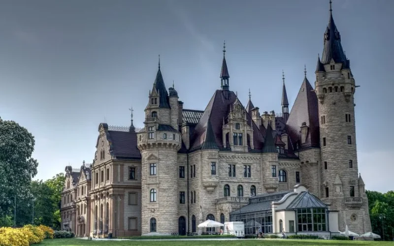 Explore the historic Moszna Castle in Poland, showcasing stunning romantic architecture.