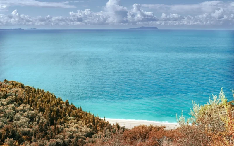 morze, woda, albania, ocean, plaża, niebo, piasek, niebieskie niebo, niebieski, natura, lato, wakacje, podróż, krajobraz, atmosfera, chmury