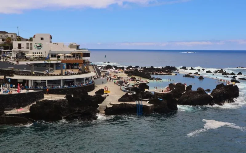 Scenic natural pools at Porto Moniz on Madeira Island, Portugal, with ocean views.