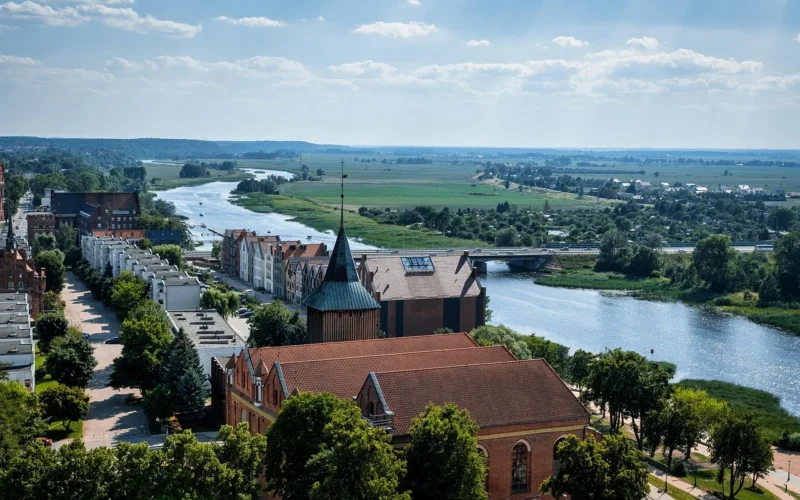 zamek, panorama, widok, malbork