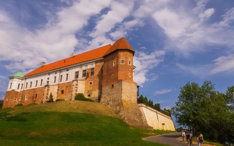 Explore the historic 16th century castle in Sandomierz, Poland, a stunning example of medieval architecture.