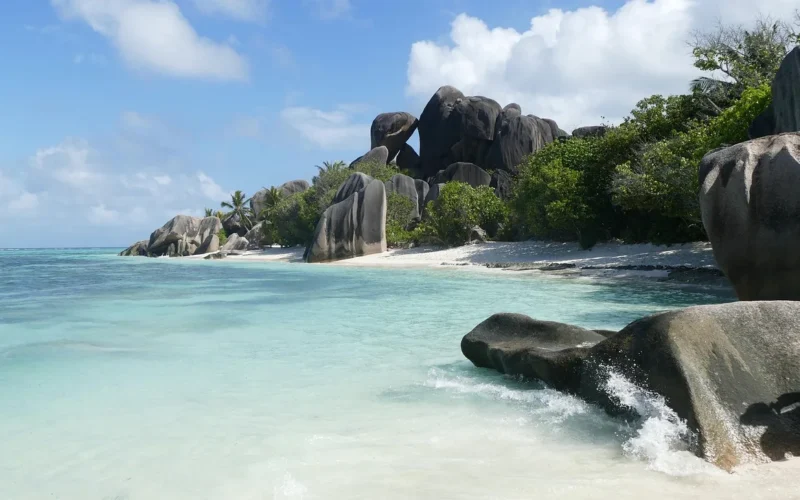 seszele, plaża, morze, ocean indyjski, wyspa, granitowe skały, palmy, głaz, egzotyczny, tropikalny, anse source d ' argent, la digue, seszele, seszele, seszele, seszele, seszele
