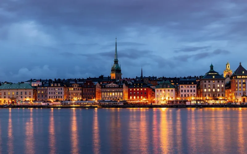 tyska kyrka, sztokholm, haven, noc, światła, gamla stan, skeppsbron, długa ekspozycja, pejzaż miejski, sztokholm, sztokholm, sztokholm, sztokholm, sztokholm