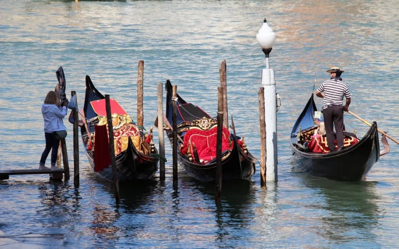 venice, italy, gondola, wenecja, gondole, kanał