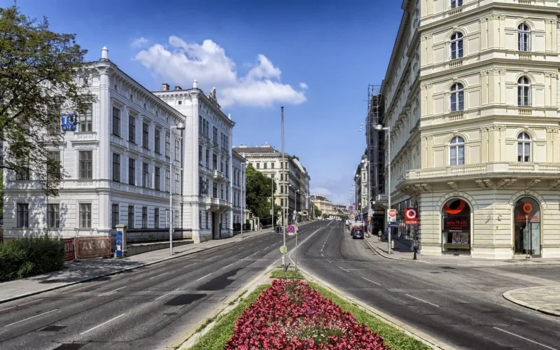 miasto, droga, budynki, jezdnia, chodnik, ulica, miejski, vienna, austria, jezdnia, ulica, ulica, ulica, ulica, ulica, austria, austria, austria