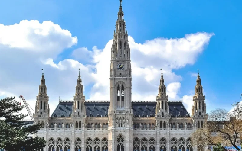 ratusz w wiedniu, budynek, architektura, miasto, element krajobrazu, wieże, vienna, austria